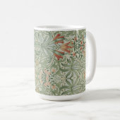 ウッドランド雑草ジョンデアールヴィンテージ花葉 コーヒーマグカップ (正面右)
