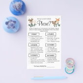 ウッドランド電話に何が入っているのシャワーゲームカード チラシ (シングル)