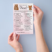 ウッドランド電話に何が入っているのシャワーゲームカード チラシ (ハンドル)