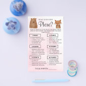 ウッドランド電話に何が入っているのシャワーゲームカード チラシ (シングル)