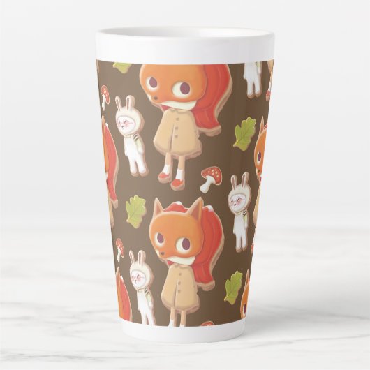 ウッドランド飾動物用クッキー カフェラテマグ (正面)