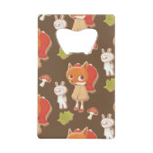 ウッドランド飾動物用クッキー クレジットカード栓抜き (正面)