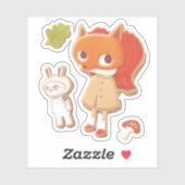 ウッドランド飾動物用クッキー シール (シート)