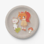 ウッドランド飾動物用クッキー ペーパープレート (正面)