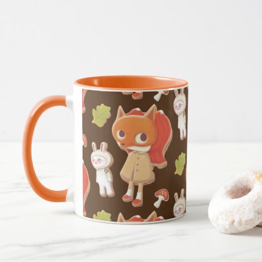 ウッドランド飾動物用クッキー マグカップ (ドーナツ)