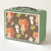 ウッドランド飾動物用クッキー メタルランチボックス (正面)
