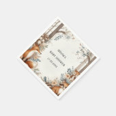 ウッドランド魅力満点をテーマにしたベビーシャワー スタンダードカクテルナプキン (角)