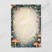 ウッドランド魅惑の森の城フェアリータ結婚ーレ エンクロージャーカード (裏面)