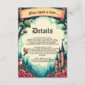 ウッドランド魅惑の森の城フェアリータ結婚ーレ エンクロージャーカード (正面)