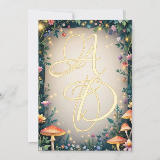 ウッドランド魅惑の森の城フェアリータ結婚ーレ セーブザデート (裏面)