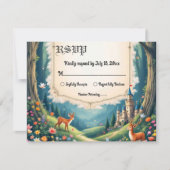 ウッドランド魅惑の森の城フェアリータ結婚ーレ 出欠カード (正面)