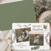 ウッドランド魅惑の森の水の色クリスマス シーズンカード