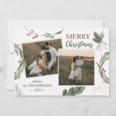 ウッドランド魅惑の森の水の色クリスマス シーズンカード (正面)