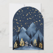 ウッドランド魔法ナイトアニマルアドベンチャーベビーシャワー 招待状 (裏面)