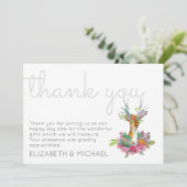 ウッドランド鹿ありがとう結婚のカード サンキューカード (スタンド正面)