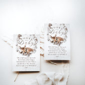 ウッドランド鹿の冬の本リクエスト赤ちゃんシャワー エンクロージャーカード