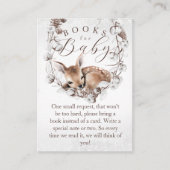 ウッドランド鹿の冬の本リクエスト赤ちゃんシャワー エンクロージャーカード (正面)
