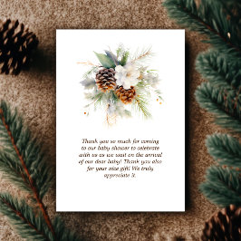 ウッドランド鹿の動物の赤ちゃんシャワーありがとう サンキューカード