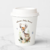 ウッドランド鹿の動物の赤ちゃんシャワー 紙コップ (正面)