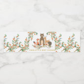 ウッドランド鹿の赤ちゃんシャワー水に賛成 ペットボトルラベル (シングルラベル)