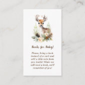 ウッドランド鹿アニマル赤ちゃんシャワーベビー エンクロージャーカード (正面)