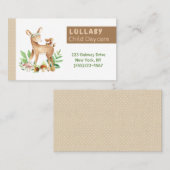 ウッドランド鹿インフローラベビー保育園 名刺 (正面/裏面)
