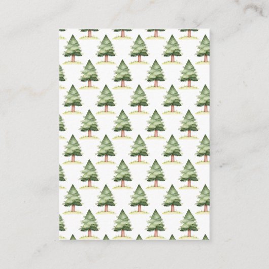 ウッドランド鹿ベビーシャワーオムツラッフル エンクロージャーカード (裏面)