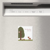 ウッドランド鹿ベビーシャワー用磁石 マグネット (インサイチュ (食洗機))