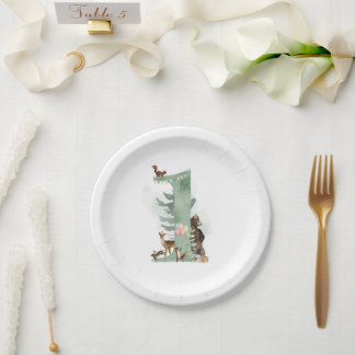 ウッドランド1th誕生日紙プレート ペーパープレート