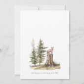 ウッドランド「すべてのパーティー動物を呼ぶ」子供の誕生日 招待状 (裏面)