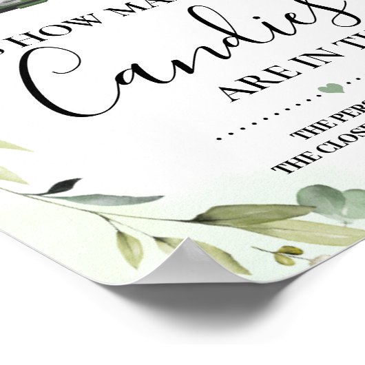 ウッドランド・アニマスキャンディーの赤ちゃんシャワーゲーム ポスター (角)