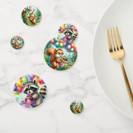 ウッドランド・アニマルズをテーマにした誕生日パーティー コンフェッティ