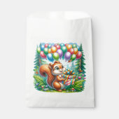 ウッドランド・アニマルズをテーマにした誕生日パーティー フェイバーバッグ (正面)