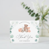 ウッドランド・アニマルズシャワーbyメールありがとうはがき ポストカード (スタンド正面)