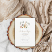 ウッドランド・アニマルズ冒険が赤ちゃんのシャワーを始める 招待状