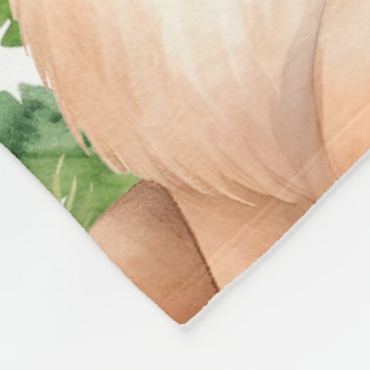 ウッドランド・アニマルズ少年の赤ちゃんシャワーのマイルストーン フリースブランケット (角)