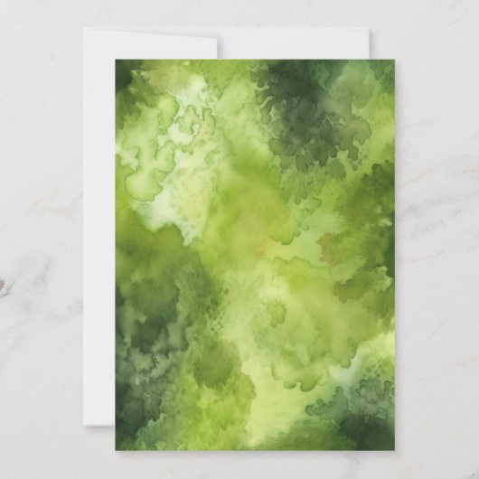 ウッドランド・アニマルズ彼は野生の一歳の誕生日 招待状 (裏面)