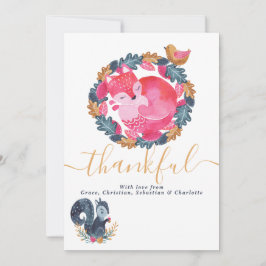 ウッドランド・アニマルズ感謝祭 シーズンカード