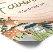 ウッドランド・アニマルズ木切り好み ポスター (角)