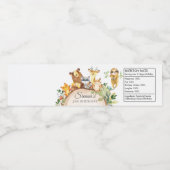 ウッドランド・アニマルズ緑の赤ちゃんシャワー1歳の誕生日 ペットボトルラベル (シングルラベル)