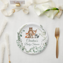 ウッドランド・アニマルズ緑の赤ちゃんシャワー