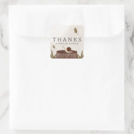 ウッドランド・アニマルズ赤ちゃんシャワーのお願い スクエアシール