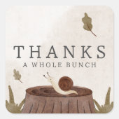 ウッドランド・アニマルズ赤ちゃんシャワーのお願い スクエアシール (正面)