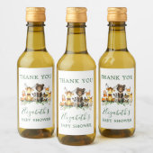 ウッドランド・アニマルズ赤ちゃんシャワー特典ラベル ワインラベル (ボトル)