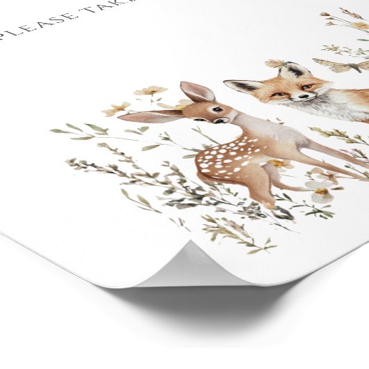 ウッドランド・アニマルズ赤ちゃんシャワー特典 ポスター (角)