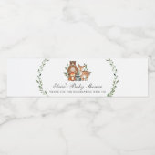 ウッドランド・アニマルズ赤ちゃんシャワー1st誕生日のお祝い ペットボトルラベル (シングルラベル)