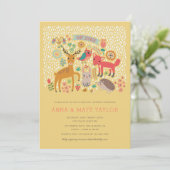 ウッドランド・アニマルズ・カップル・シャワー 招待状 (スタンド正面)