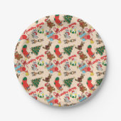 ウッドランド・アニマルズ・クリスマス ペーパープレート (正面)