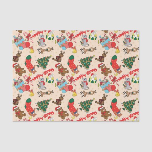 ウッドランド・アニマルズ・クリスマス 薄葉紙 (正面)