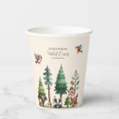 ウッドランド・アニマルズ・グリーンリー・ワイルドワン誕生日 紙コップ (正面)